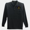 Long Sleeve Silk Touch Polo with Pocket Thumbnail
