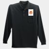 Long Sleeve Silk Touch Polo with Pocket Thumbnail