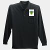 Long Sleeve Silk Touch Polo with Pocket Thumbnail