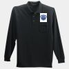 Long Sleeve Silk Touch Polo with Pocket Thumbnail