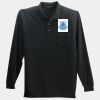 Long Sleeve Silk Touch Polo with Pocket Thumbnail