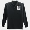 Long Sleeve Silk Touch Polo with Pocket Thumbnail
