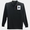 Long Sleeve Silk Touch Polo with Pocket Thumbnail
