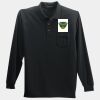 Long Sleeve Silk Touch Polo with Pocket Thumbnail