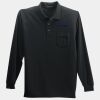 Long Sleeve Silk Touch Polo with Pocket Thumbnail