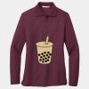 Ladies Silk Touch Long Sleeve Polo Thumbnail